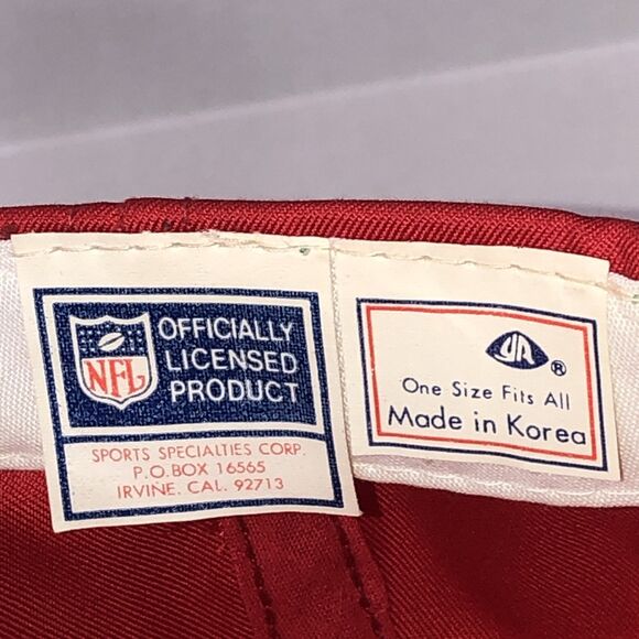 Vintage Sports Specialties  San Francisco 49ers NFL  All Red  Snapback Hat EUC!! - Picture 4 of 9